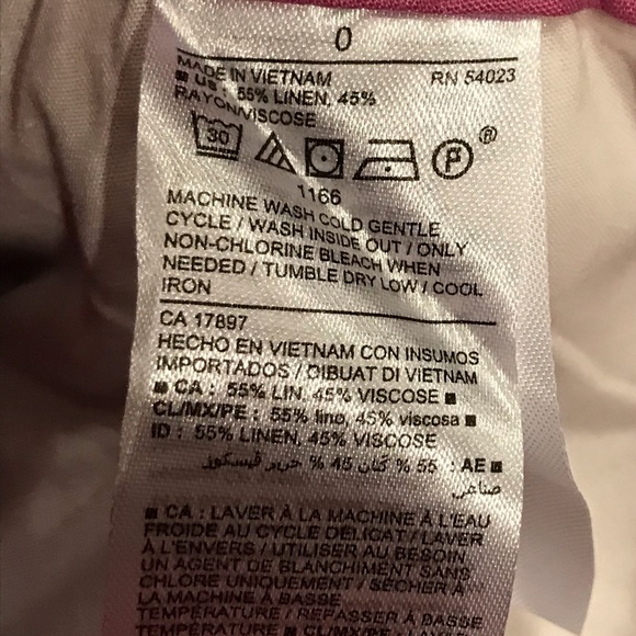 NWT Old Navy Mid-Rise Printed Linen Blend Size 0 - Picture 5 of 6